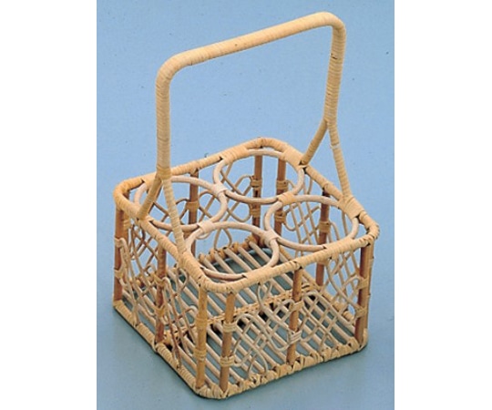萬洋 籐ビールポーター 215×215×350mm (4本入) 30-404 1個(ご注文単位1個)【直送品】