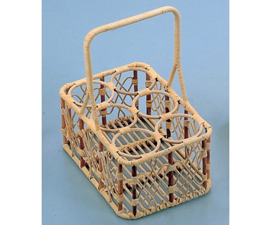 萬洋 籐ビールポーター 300×200×350mm (6本入) 30-406 1個(ご注文単位1個)【直送品】