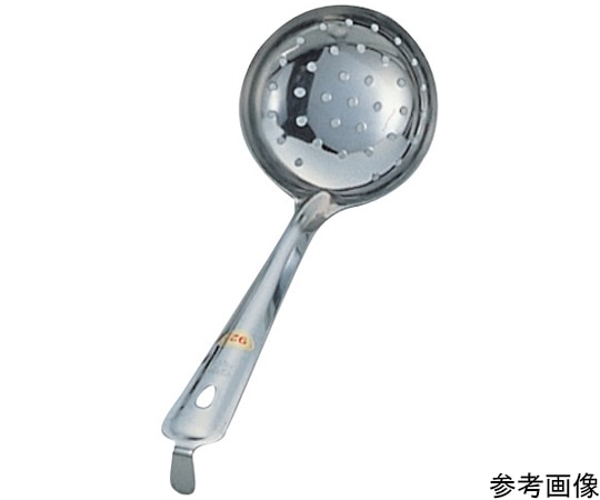 山儀工業所 18-0 穴明杓子(お玉)カギ付 12.5cm 1個(ご注文単位1個)【直送品】
