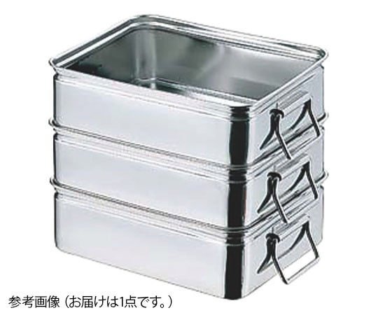 赤川器物製作所 AG 18-8番重バット 手付 中 浅型 1個(ご注文単位1個)【直送品】