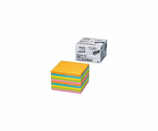 スリーエム Post-it 強粘着 ノート業務用 5色×8 1箱(90枚×40パッド入) 6544SS-NE 1箱(ご注文単位1箱)【直送品】