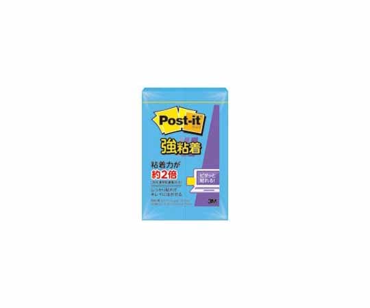 スリーエム Post-it 強粘着 75mm×25mm ブルーパラダイス 1パック(90枚×2パッド入) 500SS-B 1パック(ご注文単位1パック)【直送品】