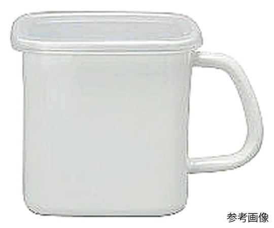 野田琺瑯 White Series持ち手付ストッカー角型 L 琺瑯蓋付 MSH-12K 1個（ご注文単位1個）【直送品】