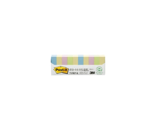 スリーエム Post-it 再生紙スリム見出しミニ混 1パック(100枚×10パッド入) 715RP-K 1パック(ご注文単位1パック)【直送品】