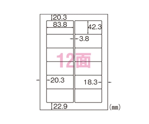 ヒサゴ タックシール A4サイズ/角シール12面 GB861 1パック(ご注文単位1パック)【直送品】