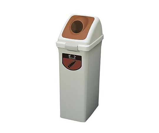 エスコ 70L ダストボックス(丸穴蓋/ブラウン) EA995CC-42 1セット(ご注文単位1セット)【直送品】