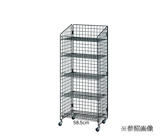ストア・エキスプレス ネットラック ネット棚展開 H150cm 棚5段展開 W62cm 黒 61-436-32-4 1台（ご注文単位1台）【直送品】