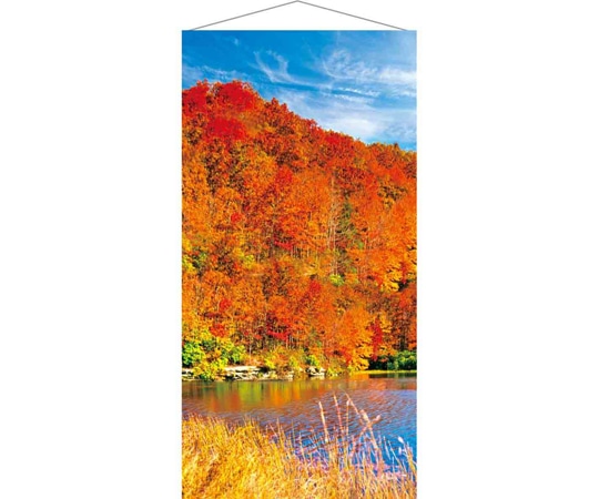 アズワン タペストリー 紅葉の秋 90×180cm(防炎加工) 37-35-6-1 1個（ご注文単位1個）【直送品】