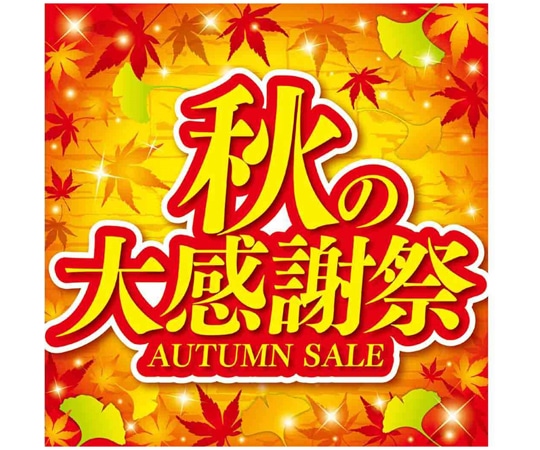 アズワン 秋の大感謝祭 テーマポスター 両面 38×38cm 10枚 37-45-19-1 1セット（ご注文単位1セット）【直送品】