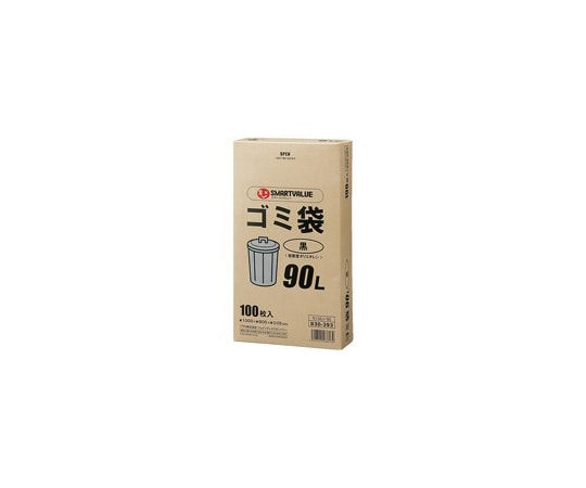 スマートバリュー ゴミ袋 LDD 黒 90L 100枚 N138J-90 1箱(ご注文単位1箱)【直送品】
