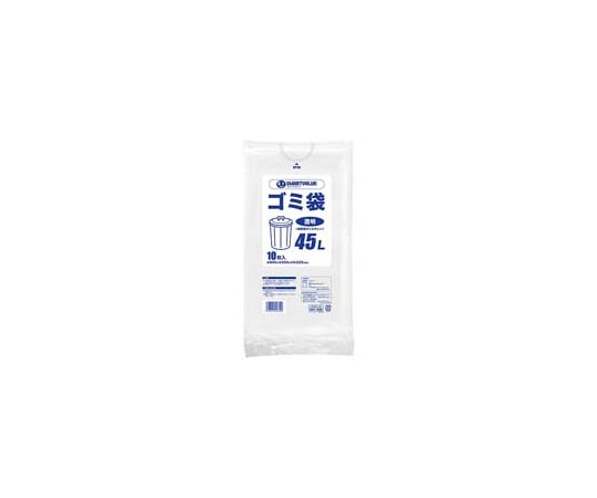 スマートバリュー ゴミ袋 LDD 透明 45L 600枚 N208J-45P 1箱(ご注文単位1箱)【直送品】