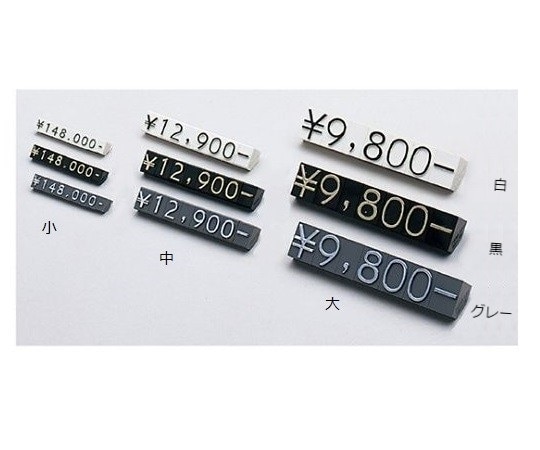 ストア・エキスプレス プライスチップ(凸文字) グレー 中 61-246-11-6 1セット（ご注文単位1セット）【直送品】