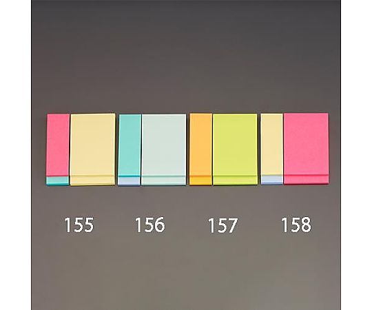 アズワン 75x50mm/75x25mm 強粘着メモ(30枚x4個/3色) EA762GA-157 1パック(ご注文単位1パック)【直送品】