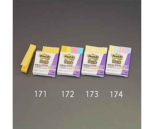 アズワン 75x 14mm 強粘着メモ(90枚x4個/4色) EA762GA-172 1パック(ご注文単位1パック)【直送品】