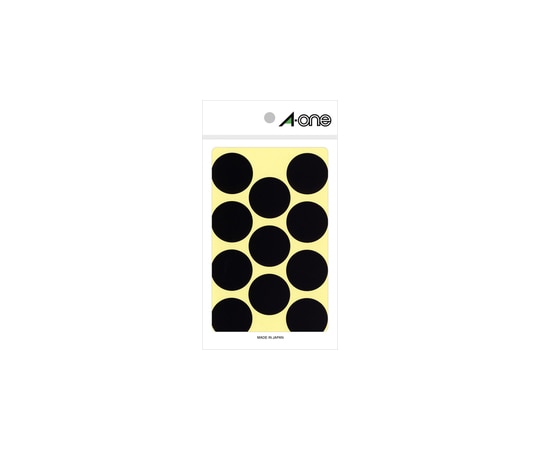 エーワン(A-ONE) カラーラベル 30mm 丸 黒 1パック(14シート入) 7239 1パック(ご注文単位1パック)【直送品】