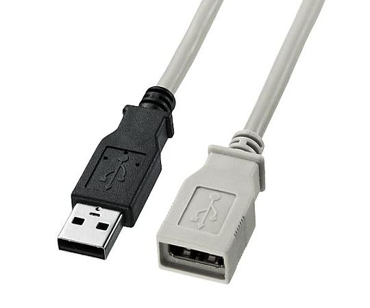 アズワン 2.0m USBケーブル(A-A/2.0対応/黒) EA764AJ-208 1個(ご注文単位1個)【直送品】
