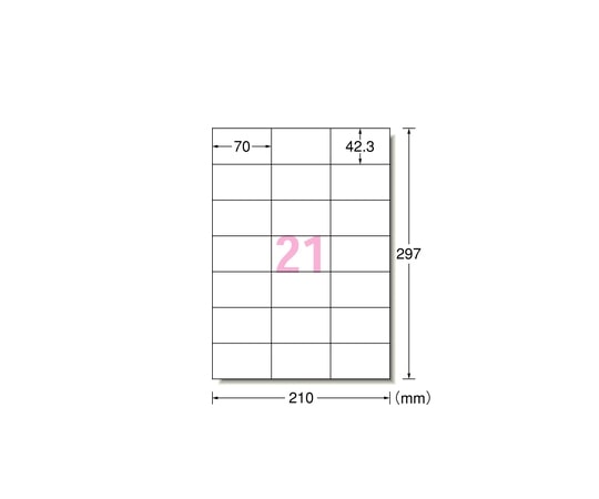 エーワン(A-ONE) プリンタ用ラベル 21面 1箱(500シート入) L21AM500N 1箱(ご注文単位1箱)【直送品】