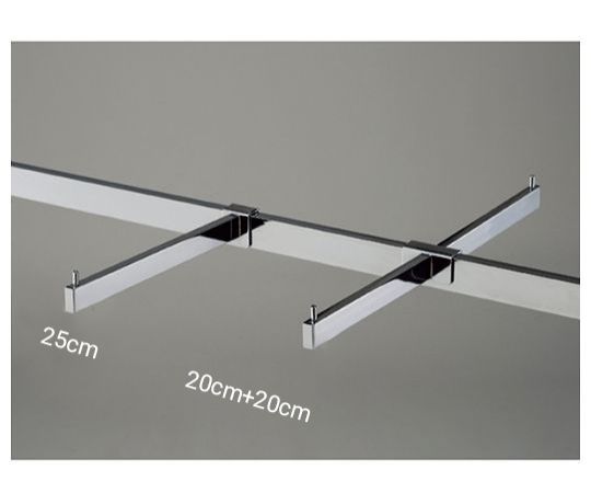 ストア・エキスプレス フェイスアウトハンガー 角タイプ ダブル 20+20cm 61-423-66-2 1本(ご注文単位1本)【直送品】