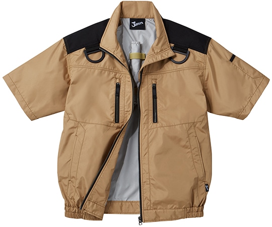 自重堂 空調服半袖ブルゾン キャメル M 54090 1枚(ご注文単位1枚)【直送品】
