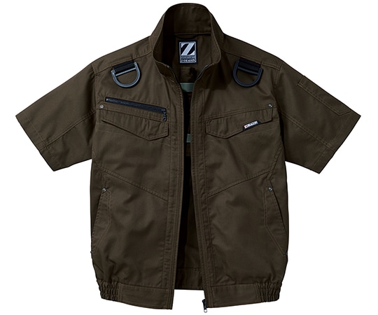 自重堂 空調服半袖ブルゾン オリーブ L 74130 1枚(ご注文単位1枚)【直送品】