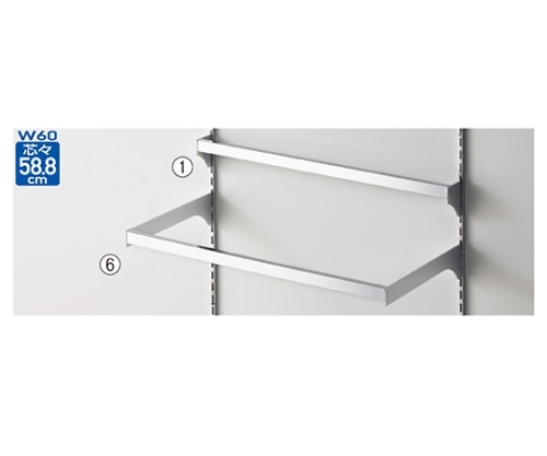 ストア・エキスプレス スリット芯々58.8cm用 ミニ角バーセット W60cm用 D20cm 61-651-70-5 1セット(ご注文単位1セット)【直送品】