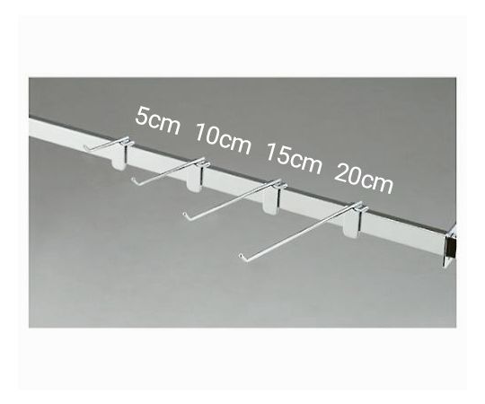 ストア・エキスプレス 角バー用 スリムフックハンガー(φ4mm) L20cm 1セット(10本入) 61-43-26-4 1セット(ご注文単位1セット)【直送品】