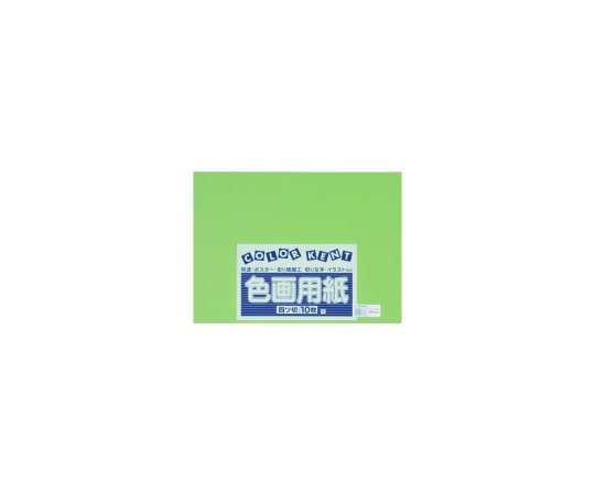 エリエール(大王製紙) 再生色画用紙 4ツ切 10枚 こいきみどり B-39 1冊(ご注文単位1冊)【直送品】
