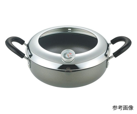タマハシ 縁(えにし)温度計付天ぷら鍋 20cm EN-T20W 1個（ご注文単位1個）【直送品】