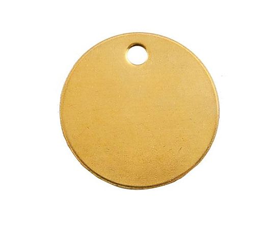 エスコ 76mm    タグブランク(真鍮 丸/10枚) EA591HG-17 1パック(ご注文単位1パック)【直送品】