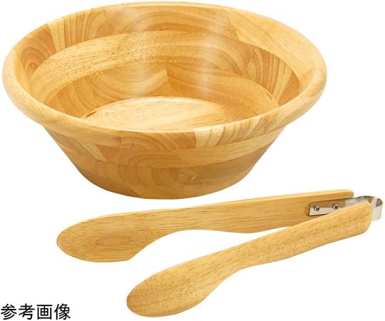 ヤマコー サラダボウル&トング 24cmセット ナチュラル #88496 1セット（ご注文単位1セット）【直送品】