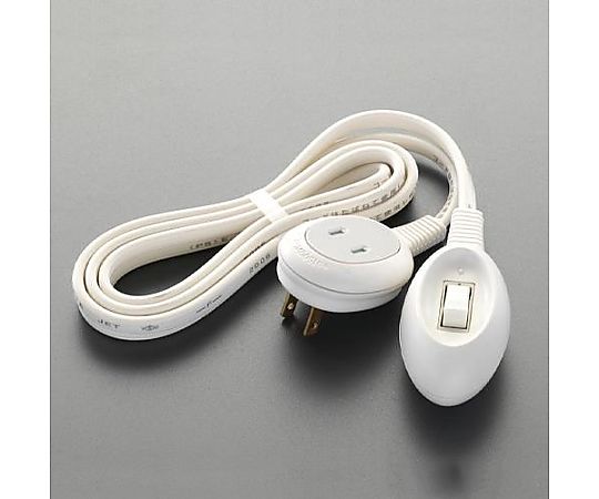 エスコ AC125V/15A 手元スイッチ(3mコード付) EA940CB-18C 1個(ご注文単位1個)【直送品】