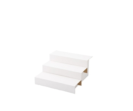 ストア・エキスプレス 紙製ヒナ段 白 3段 1セット(3個入) 61-169-14-2 1セット（ご注文単位1セット）【直送品】