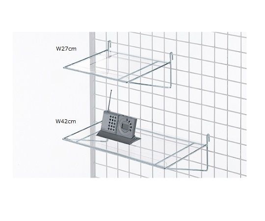 ストア・エキスプレス ネット用小物PET棚 クローム W27cm 61-132-5-1 1個（ご注文単位1個）【直送品】
