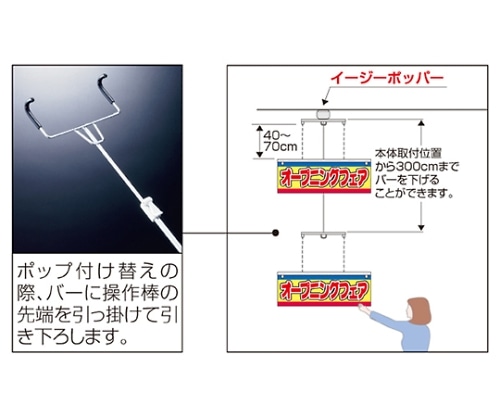 ストア・エキスプレス イージーポッパー操作棒 61-233-10-1 1本(ご注文単位1本)【直送品】