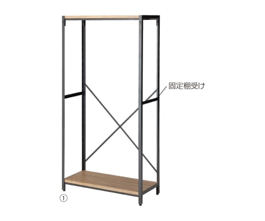 ストア・エキスプレス Lアングルシェルフ H180cm W90cm 61-779-9-3 1セット(ご注文単位1セット)【直送品】