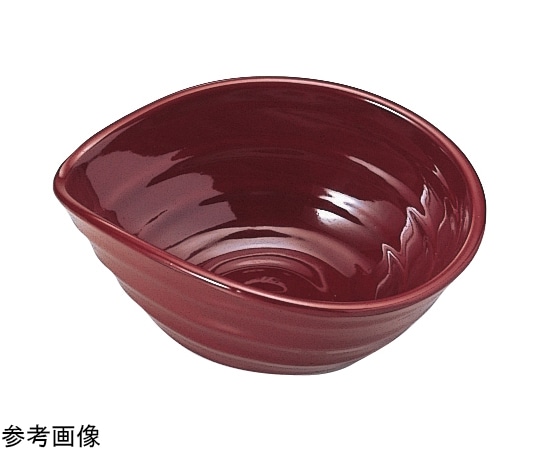 福井クラフト ロクロ目千代口小鉢 ウルミ朱 55005820 1個（ご注文単位1個）【直送品】