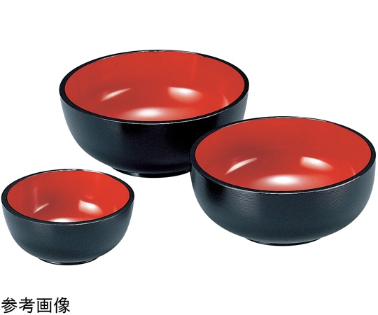 福井クラフト TA6.5 三日月鉢 黒羽ケ目内朱天黒 38021855 1個（ご注文単位1個）【直送品】