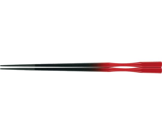 福井クラフト PBT22.5cm 杵型多久島箸 朱黒ぼかし塗 80601640 1個（ご注文単位1個）【直送品】