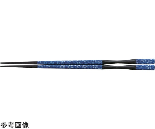 福井クラフト PBT19cm 杵型多久島箸 藍花唐草 30000893 1個（ご注文単位1個）【直送品】