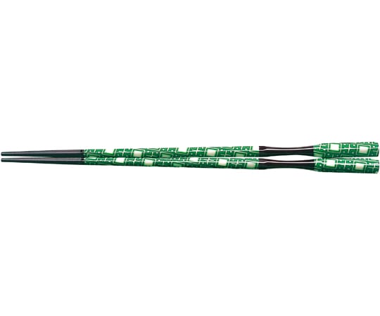 福井クラフト 抗)22.5cm 五角多久島箸 緑輝き先塗 62160270 1個（ご注文単位1個）【直送品】