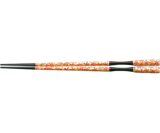 福井クラフト 22.5cm 七角多久島箸 フラワートンボ先塗 62160360 1個（ご注文単位1個）【直送品】