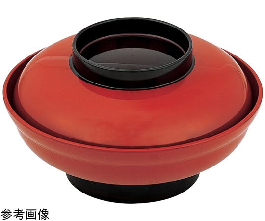 福井クラフト 5.5寸 大輪浅型丼 朱ツバ黒 21080220 1個（ご注文単位1個）【直送品】