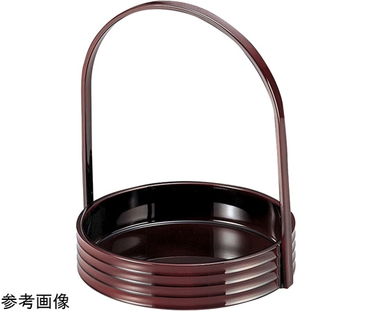 福井クラフト 6寸 ロクロ目手提盛器 溜 51023540 1個(ご注文単位1個)【直送品】