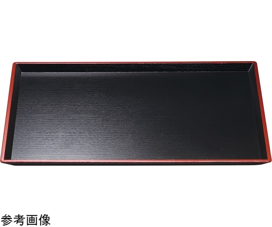 福井クラフト 耐熱A)尺2 清流長手木目盆 黒天朱 50305790 1個（ご注文単位1個）【直送品】