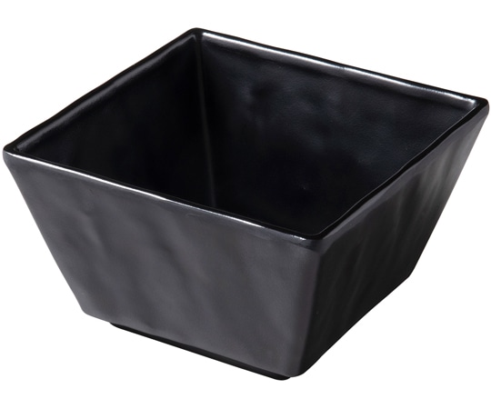 福井クラフト 13cm スクエア角鉢 黒マット 83360250 1個(ご注文単位1個)【直送品】