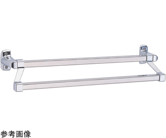 リラインス 二段式タオル掛 Φ16×L500 R1623-W-500 1本(ご注文単位1本)【直送品】