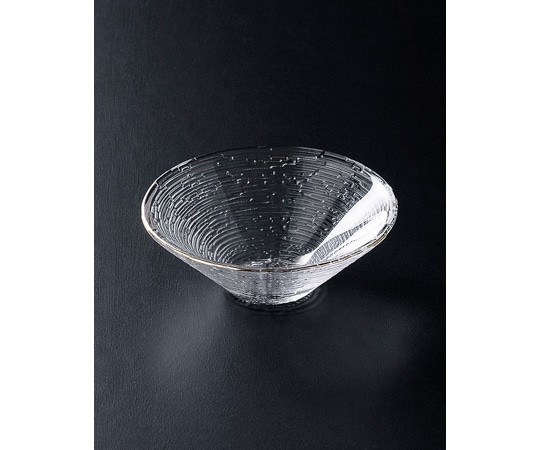 福井クラフト φ120 小鉢 透明/縁金 80115980 1個(ご注文単位1個)【直送品】