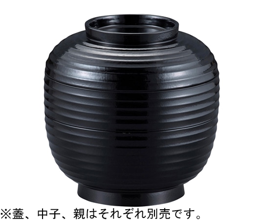 福井クラフト ちょうちん弁当(親)黒内朱 21006340 1個（ご注文単位1個）【直送品】