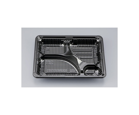 シーピー化成 プラスチック製 簡易食品容器  230×171×31mm CZ-221-1 BS黒本体(N) 50枚×12袋 00900022101450208 1ケース(ご注文単位1ケース)【直送品】
