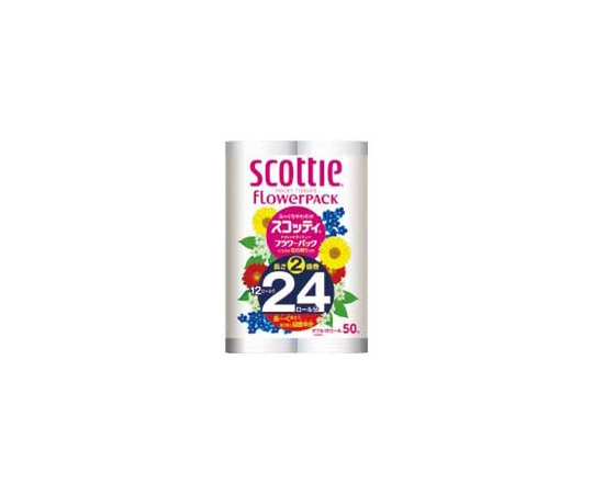 クレシア スコッティフラワー 2倍巻き ダブル 12ロール 1パック(ご注文単位1パック)【直送品】